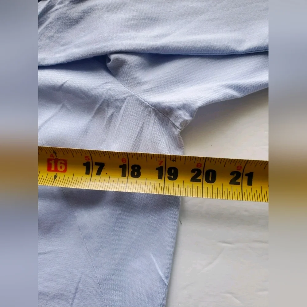COS Women's Blouse Button Front Long Sleeve Light Blue Cotton/Spandex Top Sz 10 - Picture 5 of 11